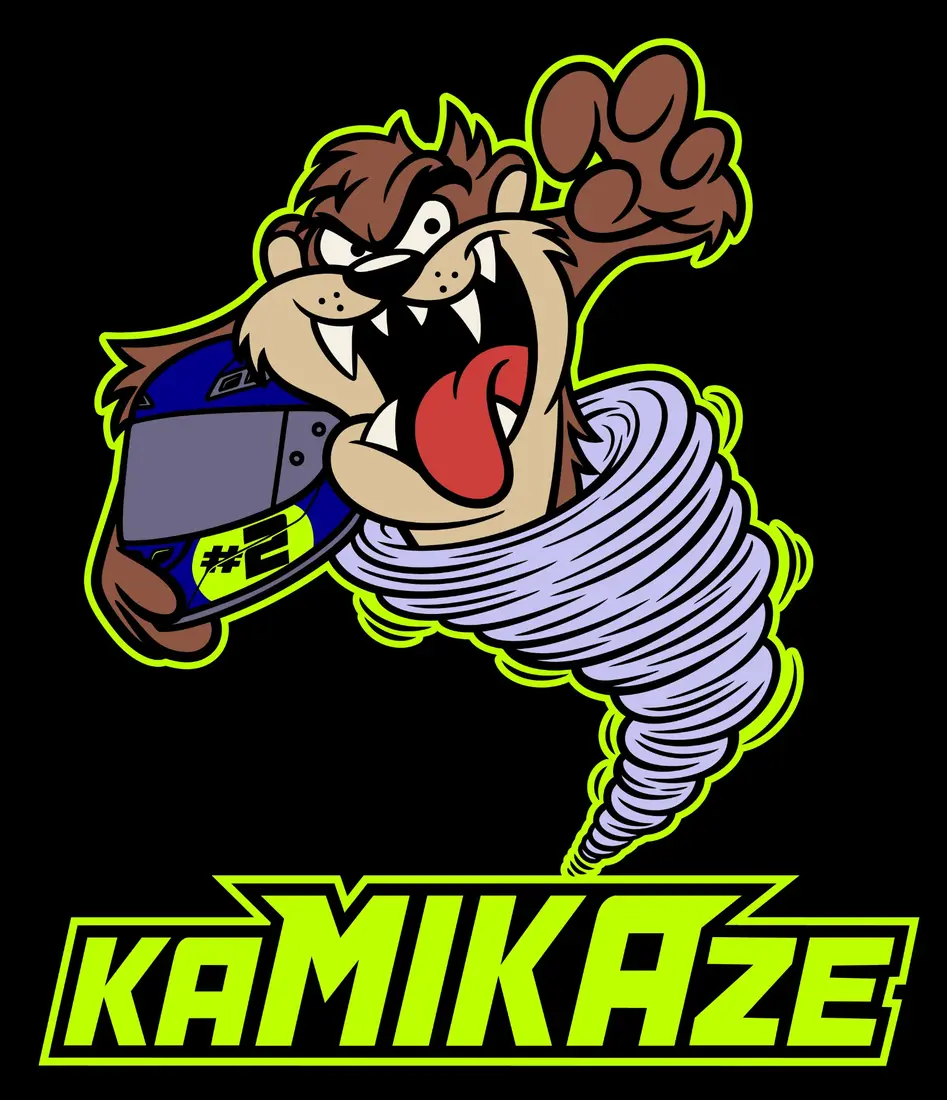 kaMIKAze – Mika Fleischers Rennfahrer-Logo